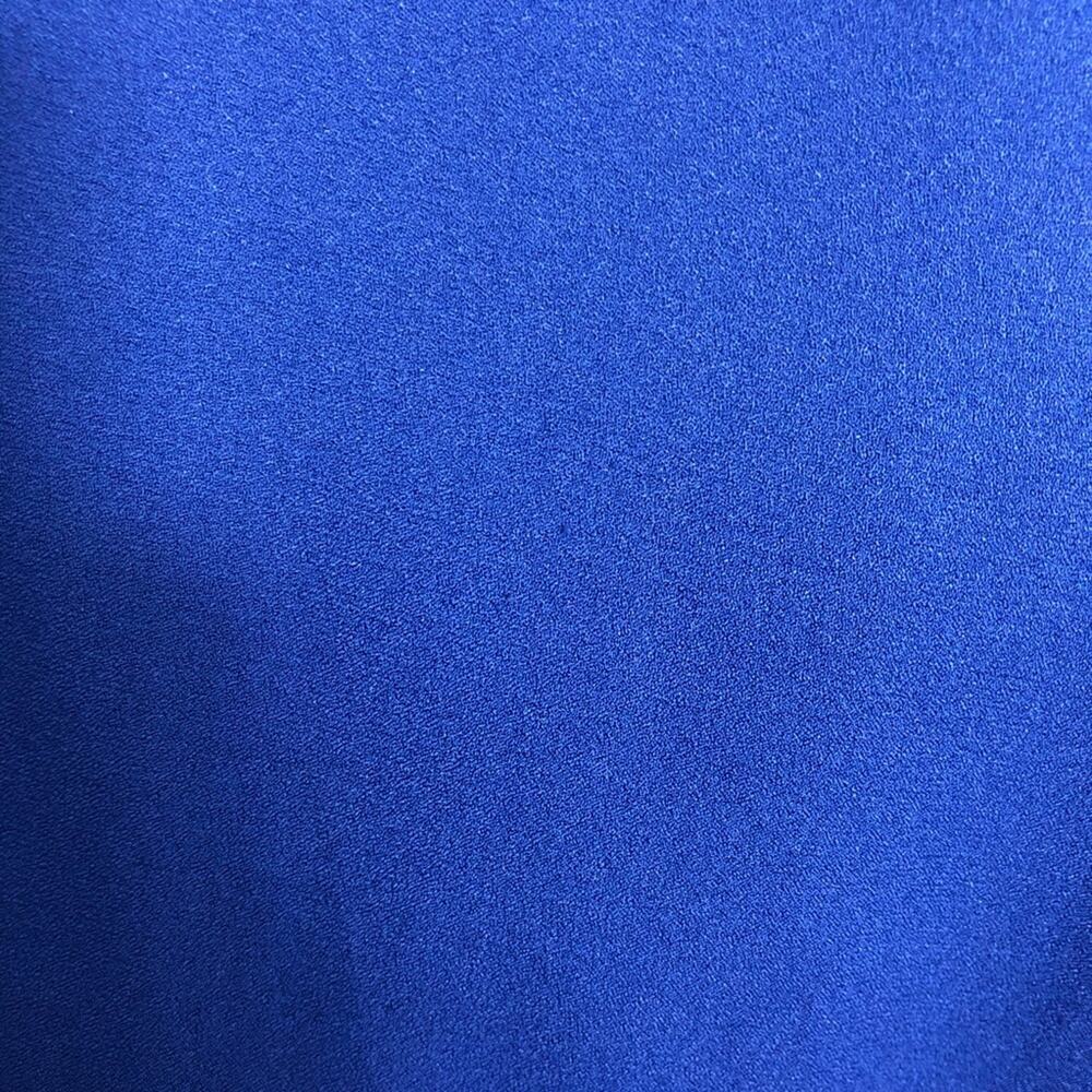 Vintage Dog Ear Collar Union Made Button Down Top Cascade Ruffle Midnight Blue - Picture 12 of 12